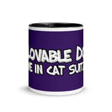 MUG - CERAMIC - PURPLE - MY LOVABLE DOG(Z) LIFE IN CAT SUITZ