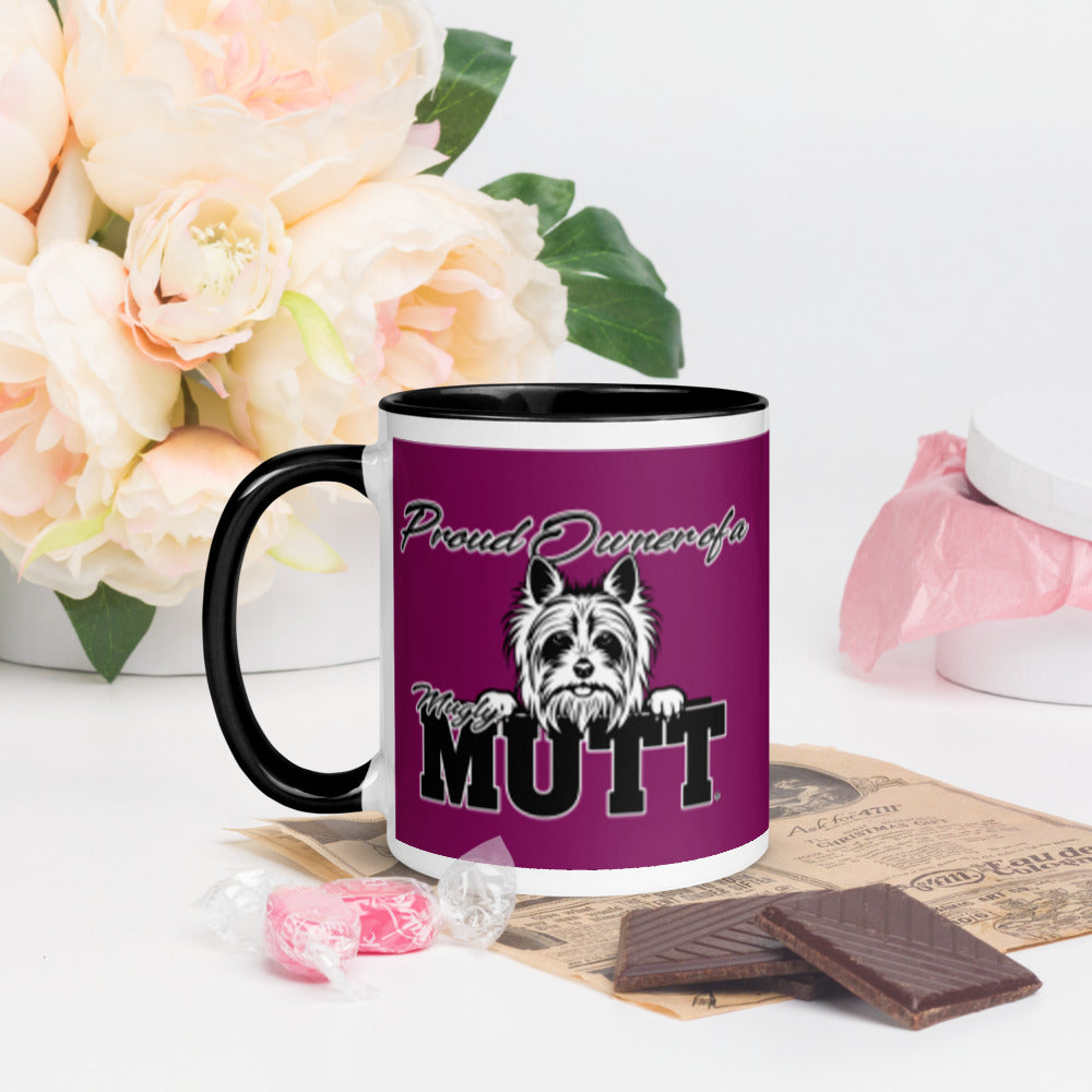MUG - CERAMIC - MAGENTA -  SCRUFFY  DOG - POOAMM