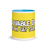 MUG - CERAMIC - YELLOW - MY LOVABLE DOG(Z) LIFE IN CAT SUITZ