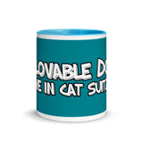 MUG - CERAMIC - BLUE - MY LOVABLE DOG(Z) LIFE IN CAT SUITZ