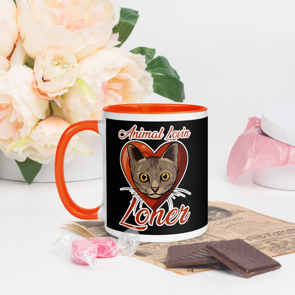 MUG - CERAMIC - BLACK - CAT - ALLoner
