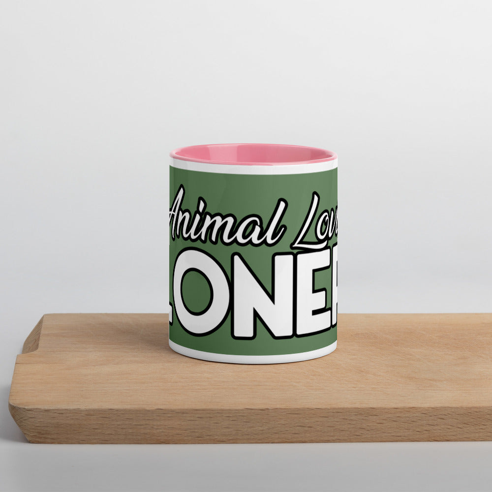 MUG - CERAMIC - GREEN - ANIMAL LOVIN LONER