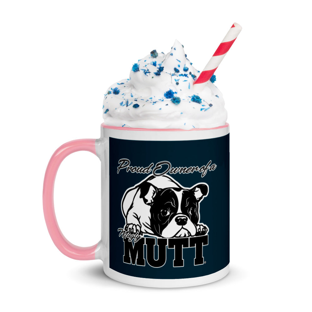MUG - CERAMIC - NAVY/BLUE -  BULLDOG  DOG - POOAMM