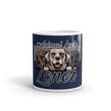 MUG - 11oz/15oz - NAVY/BLUE - LAB DOGS - ALLoner