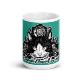 MUG - 11oz/15oz - CAT - MINT/GREEN - AHOE
