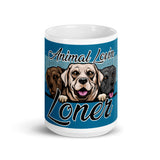 MUG - 11oz/15oz - BLUE - LAB DOGS - ALLoner