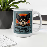 MUG - 11oz/15oz - GOTHIC/GREY CHIHUAHUA  DOG - POOAMM