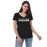 WOMEN'S SHORT SLEEVE V-NECK SHIRT- RELAXED FIT - DOGZ/CATZ